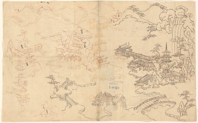 中国スタイルの風景 作： Sasaya (workshop of)