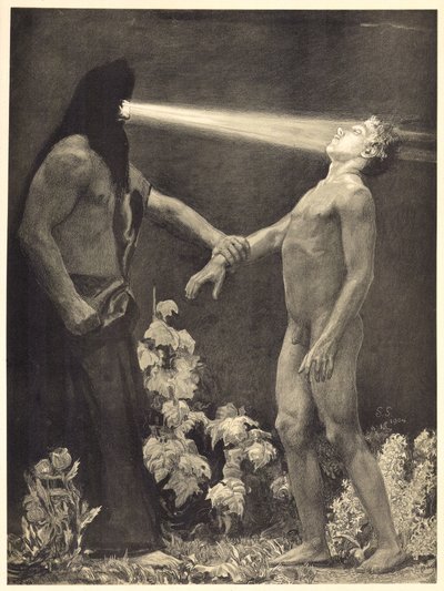 催眠術。 1904（グラビア） 作： Sascha Schneider