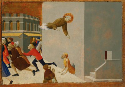 祝福されたラシーニは、フィレンツェの牢獄から貧しい男を救い出す...。 作： Sassetta (c.1392-1450)
