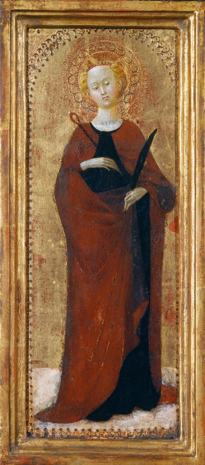 聖アポロニア、c。 1435年。 作： Sassetta