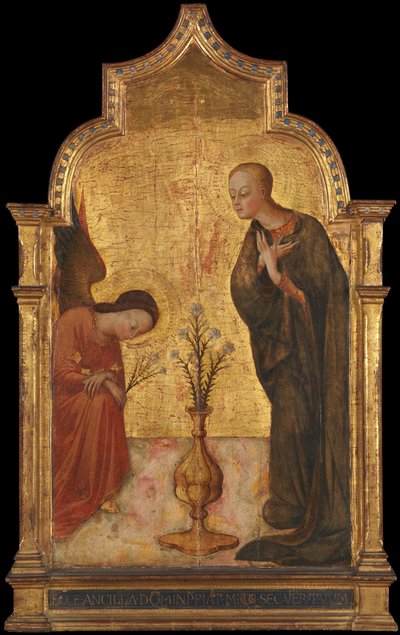 受胎告知、ca。 1435年。 作： Sassetta