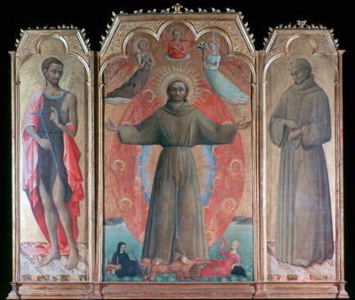 聖フランシスのエクスタシー、1437-1444 作： Sassetta