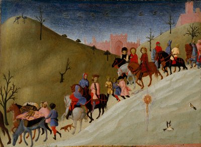 賢者の旅、ca。 1433-35。 作： Sassetta