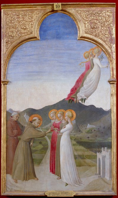 アッシジの聖フランシスの神秘的な結婚、1444 作： Sassetta