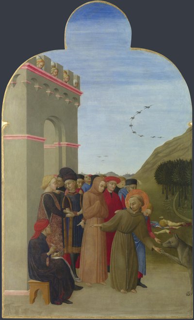 ボルゴ・デル・サント・セポルクロの祭壇画、1437-1444年のグッビオの狼。 作： Sassetta