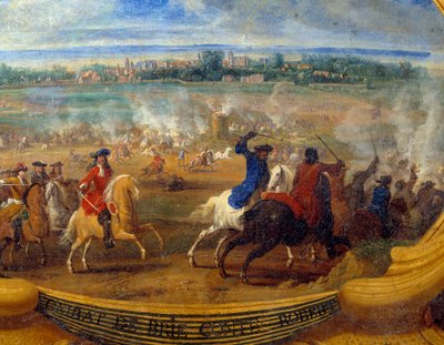 ブルボン公ルイ2世の行動 グラン・コンドとして知られるコンド（ブルボン・コンド）（1621-1686） ブリーの戦い ロベール伯爵の詳細 救世主ル・コント（ルコント、ルコント、ルコント）（1659-1694）の絵画 17世紀 シャンティイ、コンド美術館 作： Sauveur Le Conte