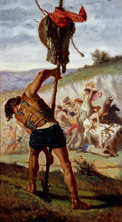 フランチェスコ・サヴェリオ・アルタムラ（1822-1897）作「マリオの勝利のための習作」、油彩・キャンバス、234x352cm 作： Saverio Altamura