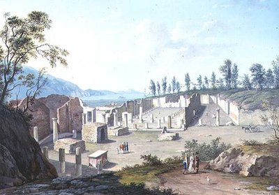 ナポリ近郊のポッツオーリ遺跡のグランドツアラー 作： Saviero Xavier della Gatta