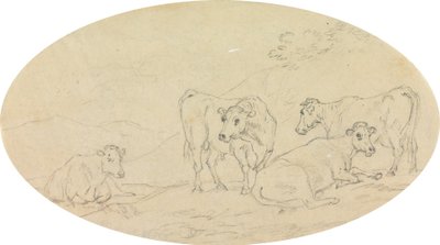 Quatro vacas em um campo 作： Sawrey Gilpin