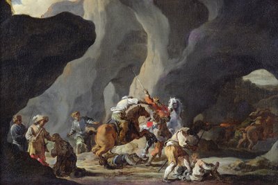 旅行者の攻撃、1634-37年 作： Sébastien Bourdon