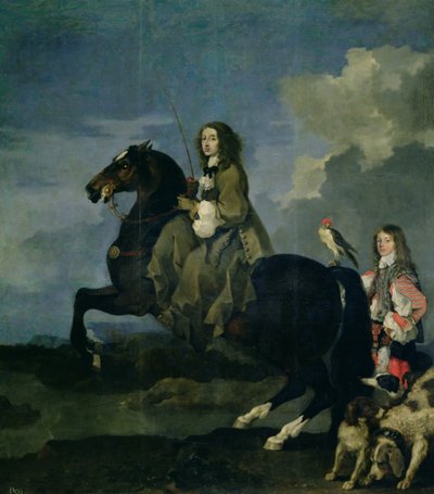 馬に乗ったスウェーデンのクリスティーナ(1626-89) 作： Sébastien Bourdon