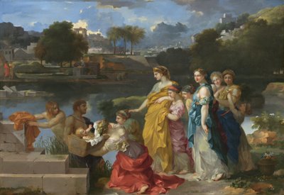 モーセの発見、c。 16551660。 作： Sébastien Bourdon