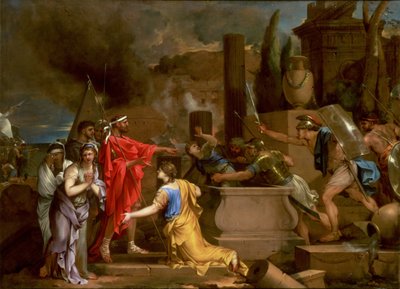 ヘクトールの墓でアスティアナックスを発見したユリシーズ、1654-56年 作： Sébastien Bourdon