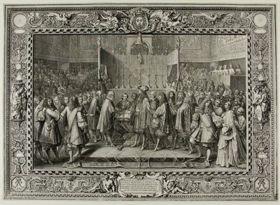 1663年、フランスとスイスの同盟が更新される 作： Sébastien Le Clerc the elder