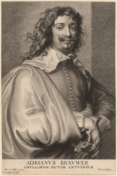 エイドリアン・ブリューワー 作： Schelte Adams Bolswert after Sir Anthony van Dyck