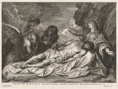 死せるキリストを支える聖母 作： Schelte Adams Bolswert after Sir Anthony van Dyck