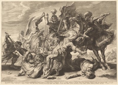 ライオンハント 作： Schelte Adams Bolswert after Sir Peter Paul Rubens