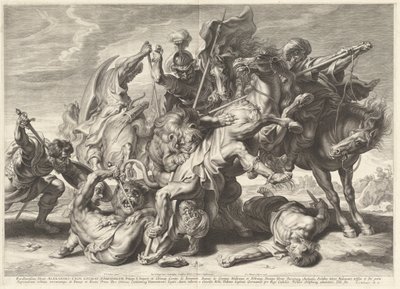 ライオンハント 作： Schelte Adams Bolswert after Sir Peter Paul Rubens