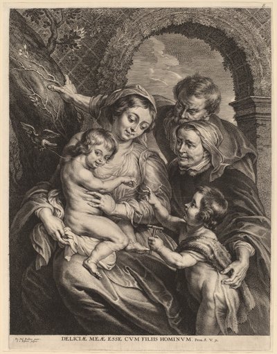 ゴシキヒワのいる聖家族 作： Schelte Adams Bolswert after Sir Peter Paul Rubens