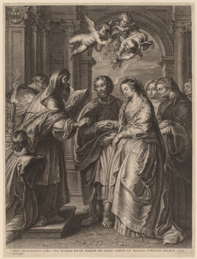 聖母の結婚 作： Schelte Adams Bolswert after Sir Peter Paul Rubens