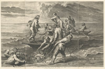 奇跡の魚のドラフト 作： Schelte Adams Bolswert after Sir Peter Paul Rubens