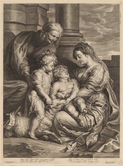 聖アンナと聖ヨハネと聖母子 作： Schelte Adams Bolswert, after Sir Peter Paul Rubens