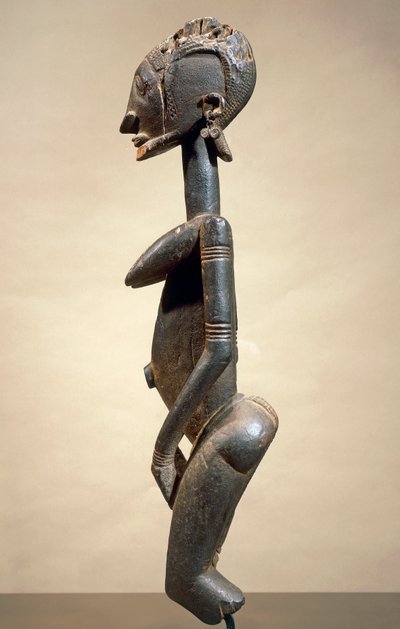 木と金属の彫刻、斜めの目のマスターによる、高さ59 cm、ドゴン族の芸術マリ 作： School African