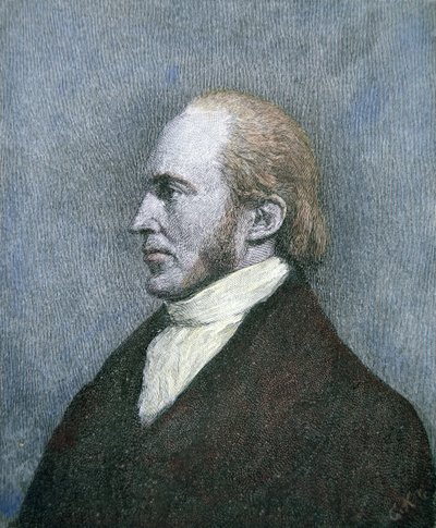 アーロン・バー（1756-1836）（彩色済み彫刻 作： School American