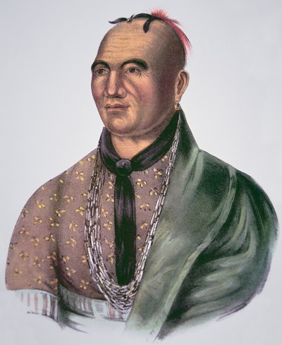 ジョセフ・ブラント（1742-1807）モホーク族の酋長（カラーリトグラフ 作： School American