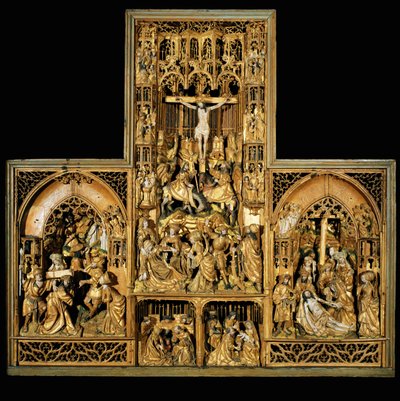 受難の祭壇 1500-10年頃（オーク材） 作： School Antwerp