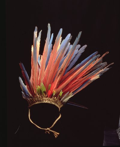ヘッドドレス、1853年頃以前（ファイバーとフェザー） 作： School Brazilian