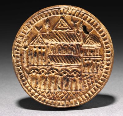 エウロギア（祝福）のパンの型 600～900年代（木製 作： School Byzantine