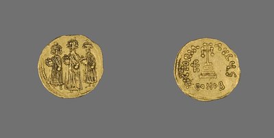 ヘラクリウスのソリドゥス（コイン）、西暦638年～西暦641年（金 作： School Byzantine