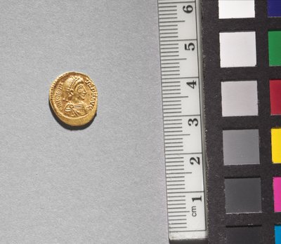 アルカディオスのソリドゥス（裏面）、395～408年（金）（裏面についてはCVL499735参照 作： School Byzantine
