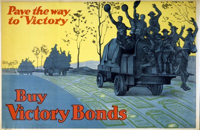 戦時国債を買う。Pave the Way to Victory, pub.1918年（カラーリトグラフ版 作： School Canadian