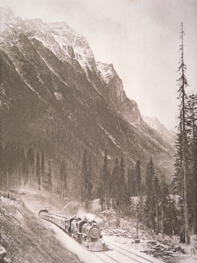 カナダ太平洋鉄道の列車、1925年頃（モノクロ写真 作： School Canadian