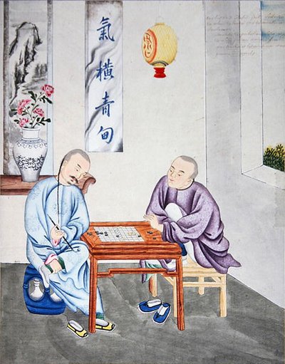 中国の戦略ゲーム 18世紀後半 水彩・紙 作： School Chinese