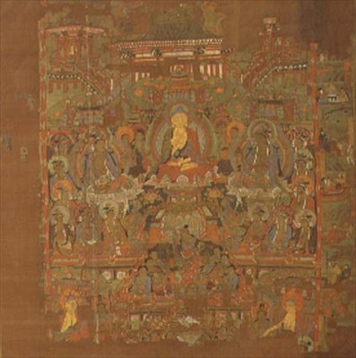 Ch.1.iii.02 《菩薩行者の楽園》 8～9世紀 敦煌 絹本著色 作： School Chinese