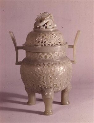 蓋付花瓶（翡翠 作： School Chinese