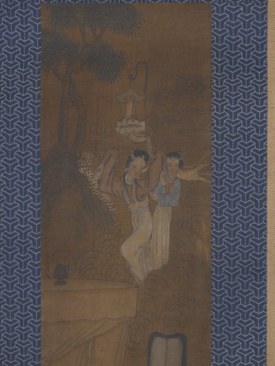 Cinco mulheres em uma procissão (tinta e cor sobre seda) 作： School Chinese