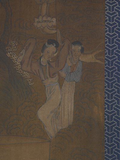 行列の5人の女性（シルクにインクと色） 作： School Chinese