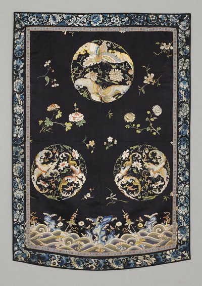 ハンギング 1750-1800年頃 （シルクに刺繍（サテンステッチ）、天然・合成染料
と合成染料) 作： School Chinese