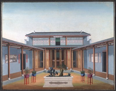湖南寺 - 住宅街のある中庭 作： School Chinese