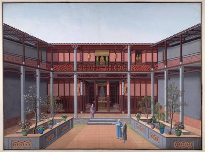 湖南寺 - 観音堂、禅の中庭 作： School Chinese