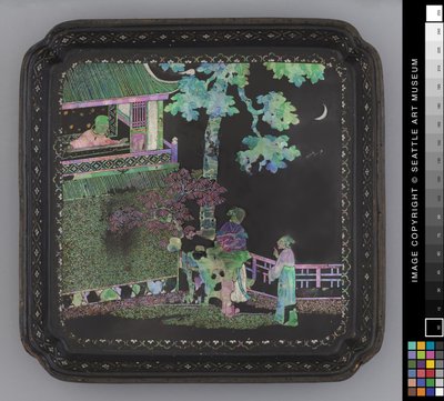 小皿 18世紀後半 漆器 作： School Chinese