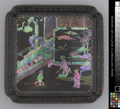 小皿 18世紀後半 漆器 作： School Chinese