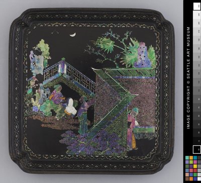 小皿 18世紀後半 漆器 作： School Chinese