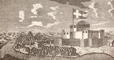 1901年にコペンハーゲンで出版された「Afrika, dets Opdagelse, Erobring og Kolonisation」（リトグラフ）より。 作： School Danish