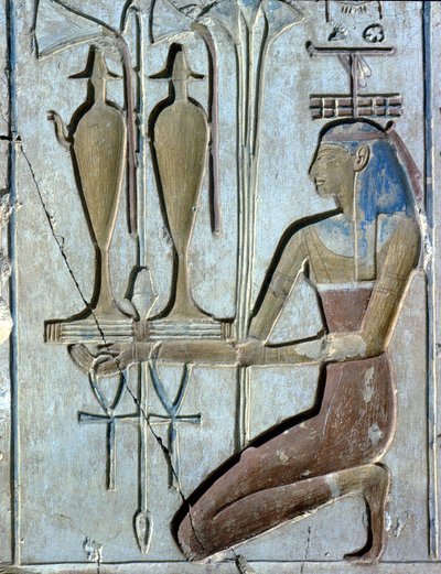 アビドスオシリス神に捧げられたセティ1世神殿。 作： School Egyptian