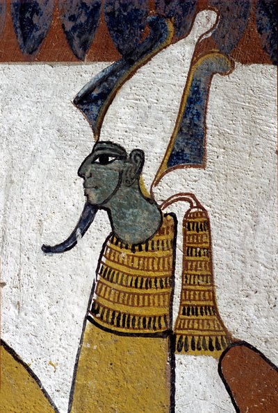 古代エジプト、壁画 セネデムの墓、デイル・エル・メディナ、テーベ、貴族の墓 作： School Egyptian